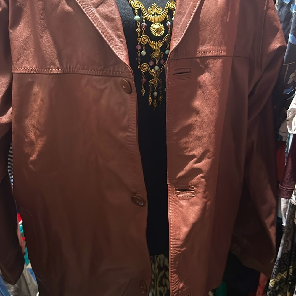 Brown Leather Joel medium size women’s jacket